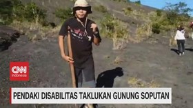 VIDEO: Pendaki Disabilitas Taklukan Gunung Soputan