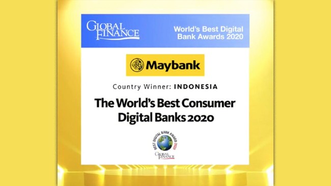 Maybank Indonesia memperoleh dua penghargaan dari Global Finance, yaitu Perbankan Digital Terbaik untuk Konsumen di tingkat global dan Desain Situs Web Terbaik.