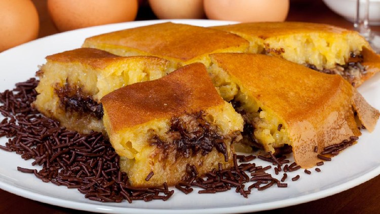 Sweet cheese and chocolate Martabak Manis Indonesian Food