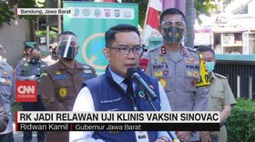 VIDEO: Ridwan Kamil Jadi Relawan Uji Klinis Vaksin Sinovac