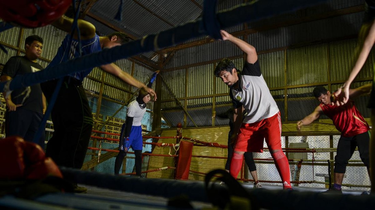 FOTO: Geliat Latihan Petinju di Aceh