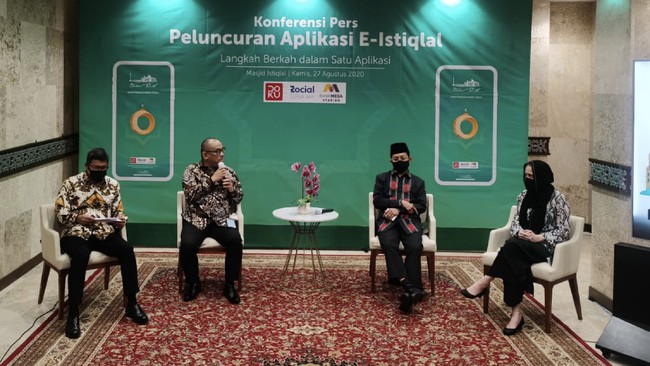 Bank Mega Syariah bersama Masjid Istiqlal bersinergi meluncurkan aplikasi e-Istiqlal untuk memudahkan aktivitas jamaah sekaligus menyediakan layanan digital.