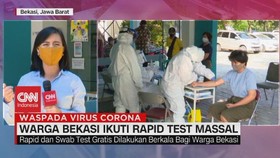 VIDEO: Warga Bekasi Ikuti Rapid Test Massal