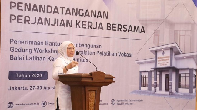 Kementerian Ketenagakerjaan kembali meluncurkan program bantuan Balai Latihan Kerja (BLK) Komunitas kepada Serikat Pekerja/Serikat Buruh pada Kamis (27/8).
