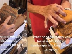 Wow! Disimpan 24 Tahun, Paket Burger McD Masih Utuh