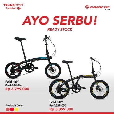 Transmart Diskon Gila-gilaan, Sepeda Lipat Rp3 Jutaan