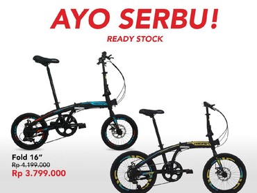Transmart Diskon Gila-gilaan, Sepeda Lipat Rp3 Jutaan