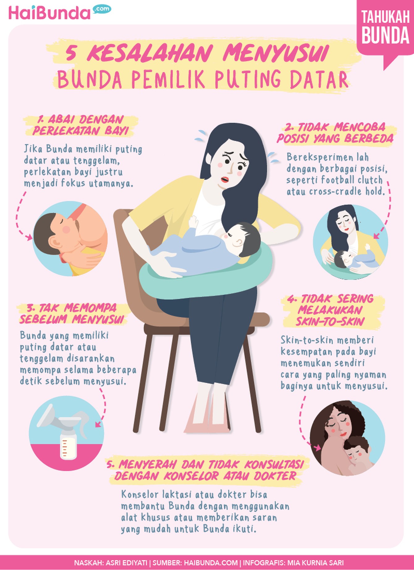 5 Kesalahan Menyusui Bunda Pemilik Puting Datar