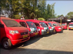 1.101 Angkot Jak Lingko di Jakarta Disemprot Disinfektan