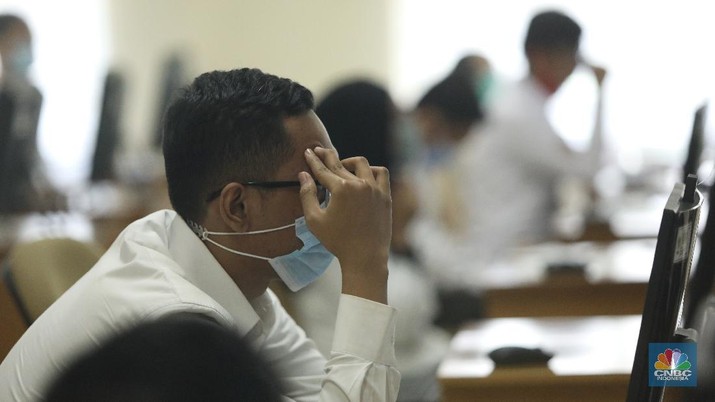 Tes CPNS di Tengah Pandemi (CNBC Indonesia/ Andrean Kristianto)