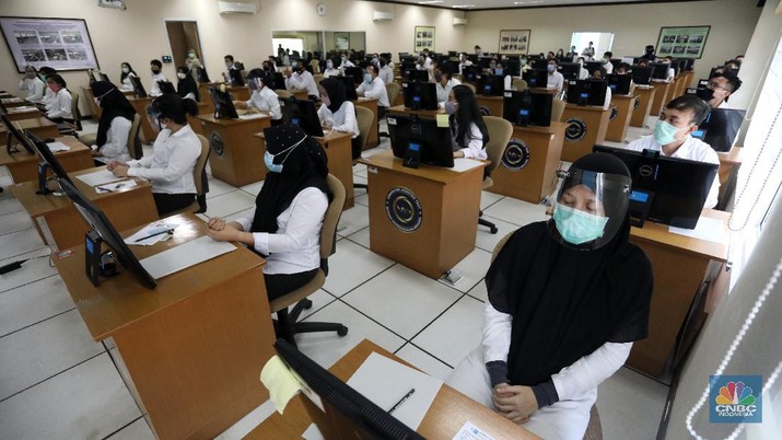 Tes CPNS di Tengah Pandemi (CNBC Indonesia/ Andrean Kristianto)