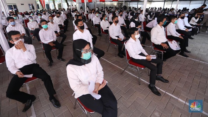 Tes CPNS di Tengah Pandemi (CNBC Indonesia/ Andrean Kristianto)