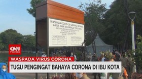 VIDEO: Tugu Peti Mati Pengingat Bahaya Corona di Ibu Kota