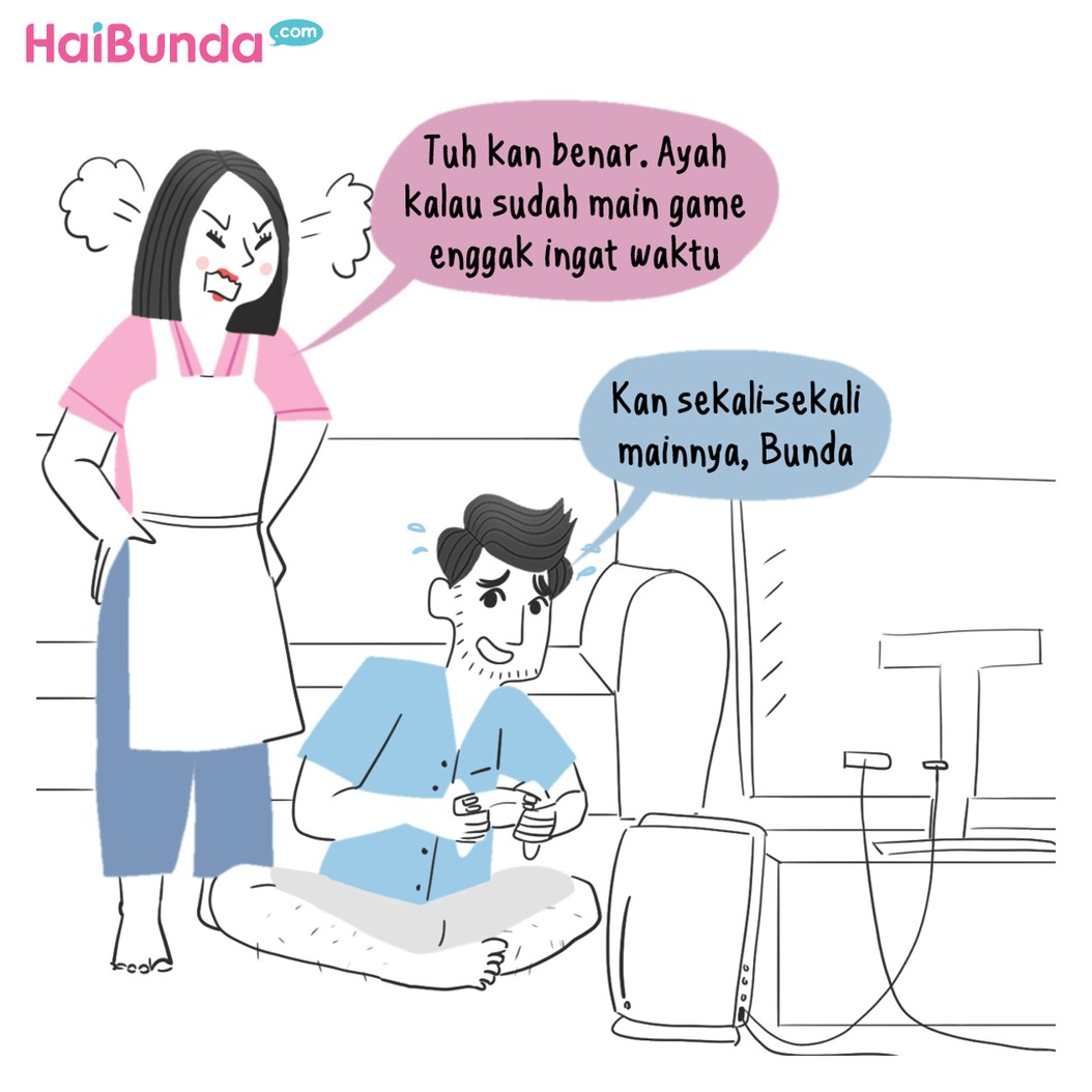Ayah Keasyikan Main Game