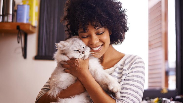 Shot of a beautiful young woman enjoying a cuddle with her cathttps://195.154.178.81/DATA/i_collage/pi/shoots/784178.jpg