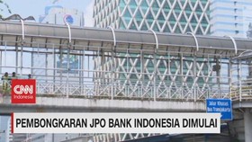 VIDEO: Pembongkaran JPO Bank Indonesia Dimulai