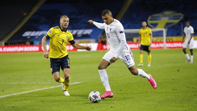 Mbappe Cetak Gol Ajaib di Laga Swedia vs Prancis