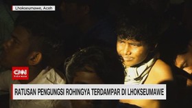 VIDEO: Ratusan Pengungsi Rohingya Terdampar di Lhoksemawe