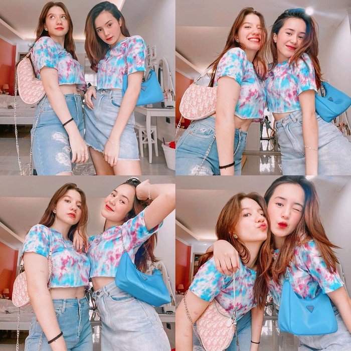 Kini Beby dan Cassie masih tetap kompak meski lebih banyak menghabiskan waktu di rumah saat pandemi. Mencoba kreasi DIY kaos tie dye yang sedang hits adalah salah satu kegiatan yang mereka lakukan untuk mengusir jenuh selama karantina mandiri. Kegiatan seru bersama sahabatnya ini dibagikan Beby Tsabina di channel youtube pribadinya dan telah ditonton lebih dari 831 ribu kali. (Foto: Instagram.com/bebytsabina)