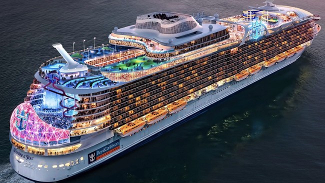 Turis yang menggemari dunia pelayaran rasanya wajib menjajal Wonder of the Seas, kapal pesiar terbesar di dunia yang dioperasikan Royal Carribean.
