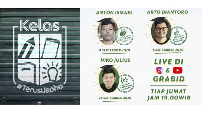 Grab mulai hari ini membuka pelatihan gratis seputar foto dan videografi, desain logo, dan media sosial untuk jutaan UMKM yang bisa langsung diterapkan.
