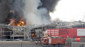VIDEO: Kebakaran Beirut Dekat Lokasi Ledakan Bulan Lalu