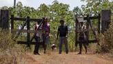 FOTO : Pesta Suku Lokal Brasil, Rayakan Bebas Corona Suku asli Brasil mengadakan festival rayakan keberhasilan mengadang infeksi Covid-19 pada warga.