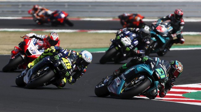 MotoGP Prancis yang berlangsung di Sirkuit Le Mans, Minggu (11/10) malam dapat disaksikan melalui live streaming di CNNIndonesia.com.