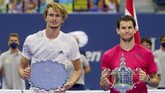 FOTO: Tinta Emas Thiem di Grand Slam US Open Dominic Thiem untuk kali pertama menjadi juara grand slam setelah menang US Open 2020 dengan mengalahkan Alexander Zverev.