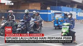 VIDEO: Hari Pertama PSBB DKI, Jalanan Lengang
