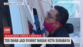 VIDEO: Tes Swab Jadi Syarat Masuk Kota Surabaya