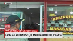 VIDEO: Langgar Aturan PSBB, Rumah Makan Ditutup Paksa