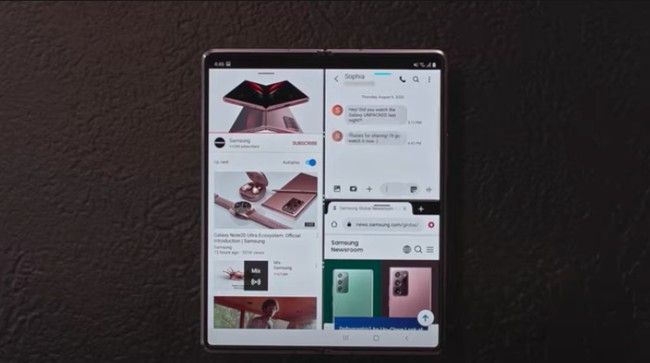 Untuk optimalisasi fungsi Galaxy Z Fold2, Samsung berkolaborasi dengan Googe dan Microsoft.
