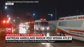 VIDEO: Viral Antrean Ambulans Masuk RSD Wisma Atlet