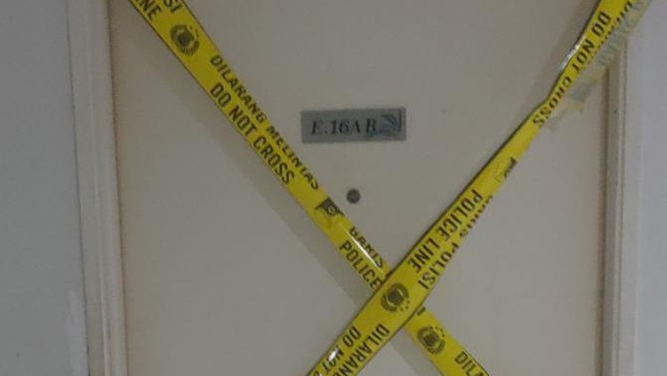 Lokasi penemuan mayat dimutilasi di Apartemen Kalibata City