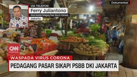 VIDEO: Pedagang Pasar Sikapi PSBB DKI Jakarta