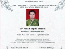 Seorang Dokter di Malang Meninggal Terpapar COVID-19
