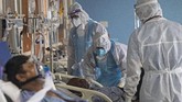 FOTO: Krisis Oksigen di India Akibat Lonjakan Kasus Corona Sejumlah rumah sakit di India yang menangani pasien virus corona (Covid-19) mengalami kekurangan pasokan oksigen untuk membantu perawatan.
