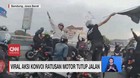 VIDEO: Viral Aksi Konvoi Ratusan Motor Tutup Jalan