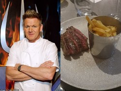 Gordon Ramsay Dikritik Tajam karena Sajikan Steak Mini dan Kentang Goreng Keasinan
