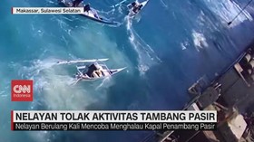 VIDEO: Nelayan Makassar Tolak Aktivitas Tambang Pasir