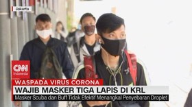 VIDEO: Wajib Masker 3 Lapis Atau Masker Kesehatan di KRL