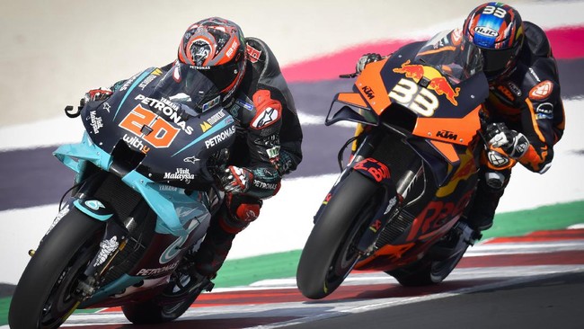 Fabio Quartararo marah terhadap race direction MotoGP setelah dihukum tiga detik dan gagal meraih podium di MotoGP Emilia Romagna 2020.