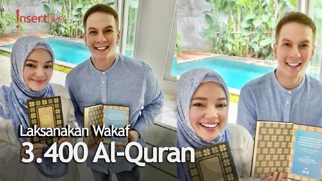 Banjir Pujian, Bertrand Antolin dan Dewi Sandra Sudah Wakaf Ribuan Al Quran