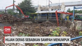 VIDEO: Hujan Deras Sebabkan Sampah Menumpuk