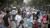 FOTO: Demonstran Meksiko Berkemah Tuntut Presiden Mundur Sekitar 1.500 demonstran berunjuk rasa mendesak Presiden Meksiko, Lopez Obrador, mundur.