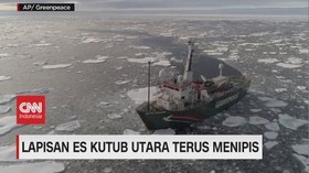 VIDEO: Mengkhawatirkan, Lapisan Es Kutub Utara Terus Menipis