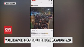 VIDEO: Viral Warung Angkringan Penuh, Petugas Galakkan Razia