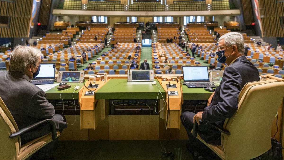 FOTO: Sidang PBB Dilaksanakan Virtual saat Pandemi