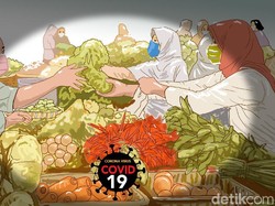 PSBB Lebak, Jumlah Pedagang di Pasar Dibatasi-Diatur Ganjil Genap